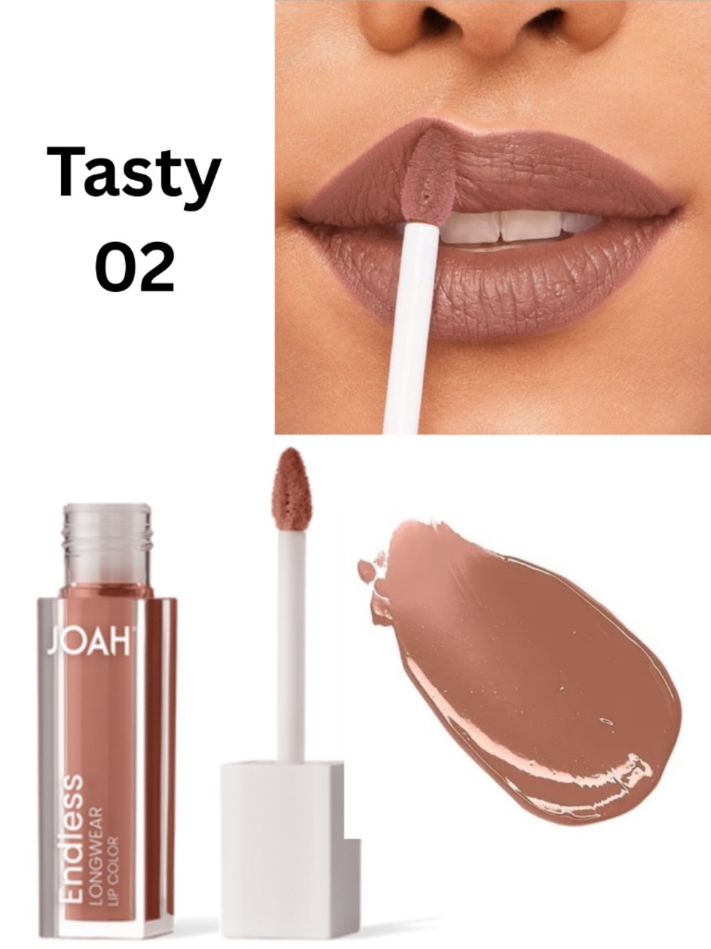 NEW Joah Endless Longwear Lip Color Liquid Lipstick Tasty 02